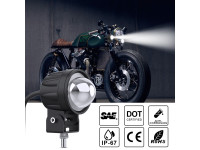 Tālās Gaismas Papildlukturis 8W Aprīkots Baltu Un Dzeltenu Gaismas Krāsu 55mm (1 Gab)