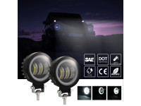 Tālās Gaismas Papildlukturis 14W Aprīkots Ar Gabarītgaismu 90mm (1 Gab)