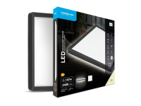 Surface Mounted Led Square Ceiling Chandelier Black 293mm 18W (2400Lm) With Backlight