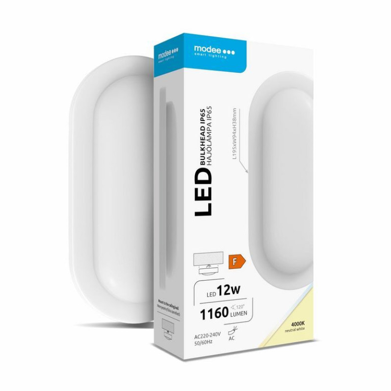 12W 1160Lm LED Ovāls Virsapmetuma Griestu Panelis Neitrāli Balts (4000k) Balts korpuss