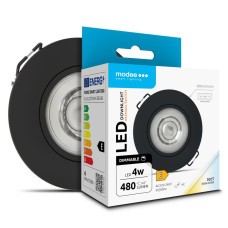 Modee Melns Griestu (Vēja Kastes) Gaismas Palnelis 4w (480Lm) Dimējams Maināmu Gaismas Krāsu CCT IP44