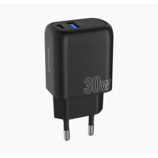Proove Silicone Power Plus Fast Charger 30w 2 Ports (1*USB 1*Type-C) Black