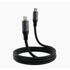 Type-C To Lightning PROOVE PowerFull Uzlādes (3.0A) 30w Kabelis Silikona 1M Melns