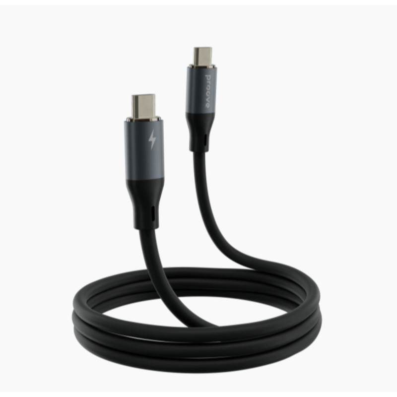 Type-C To Type-C PROOVE Powerfull Charging (3.0A) 100w Cable Braided 1M Black