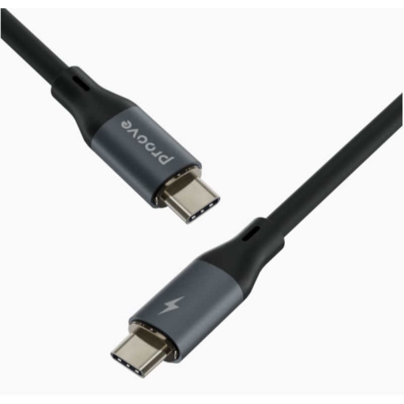 Type-C To Type-C PROOVE Powerfull Charging (3.0A) 100w Cable Braided 1M Black