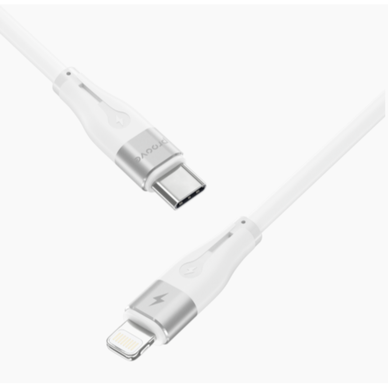 Type-C To Lightning PROOVE Soft Silicone Charger (3.0A) 27w Cable Silicone 1M White
