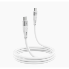 Type-C To Type-C PROOVE Soft Silicone Uzlādes (3.0A) 60w Kabelis Silikona 1M Balts