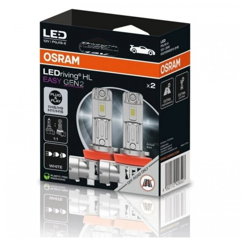 OSRAM LEDriving HL EASY GEN 2 H8/H9/H11/H16 – LED auto spuldzes