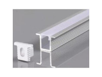 2m Alumīnija profils ar matētu stikliņu (iebūvējams) Šaurs 5mm LED Lentām