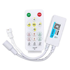 SP646E Bluetooth Adresējamo LED Lentu Kontrolieris Ar Tālvadības Pulti Un Mūzikas Funkciju (RF) Un APP