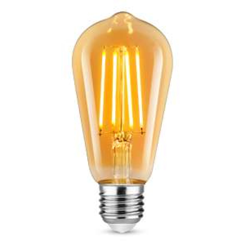 10 Gabalas E27 ST64 Zelta Stikls Led Spuldze Filament 4W 440Lm Silti Balta 2700k