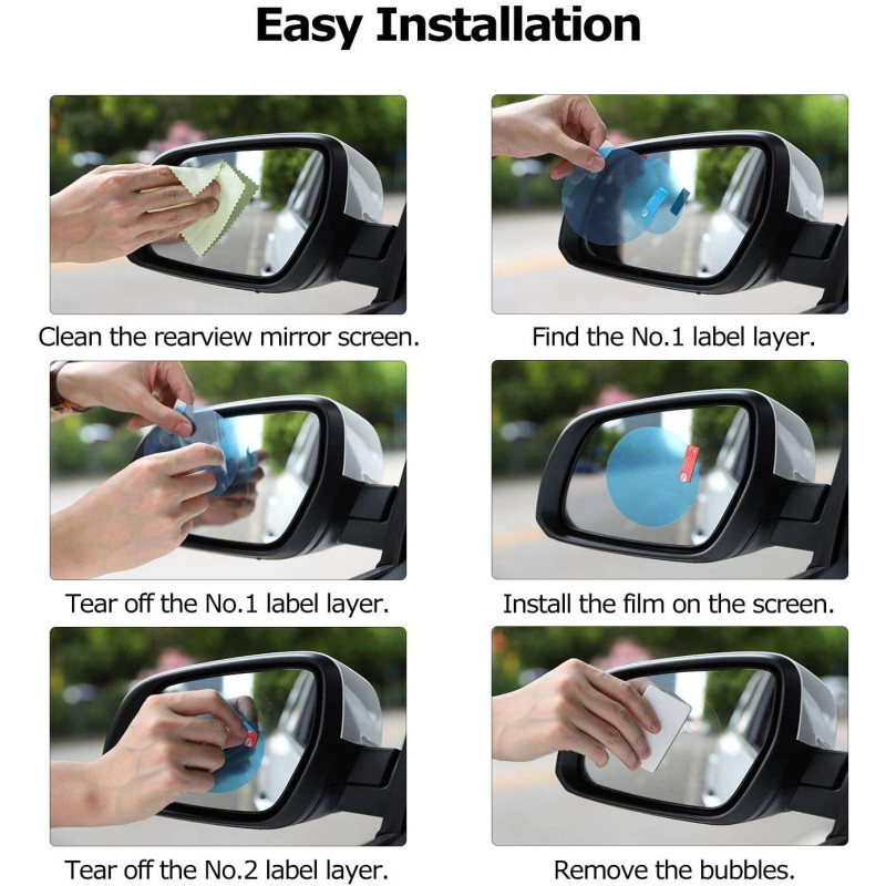 Car Mirror Anti-fog Film Round Shapes 100x100mm
