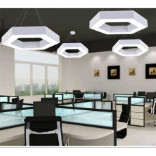 Sešstūrains (Hexagonal) LED Griestu Panelis Balts 400mm 30W (3600Lm) Ar Tālvadības Pulti