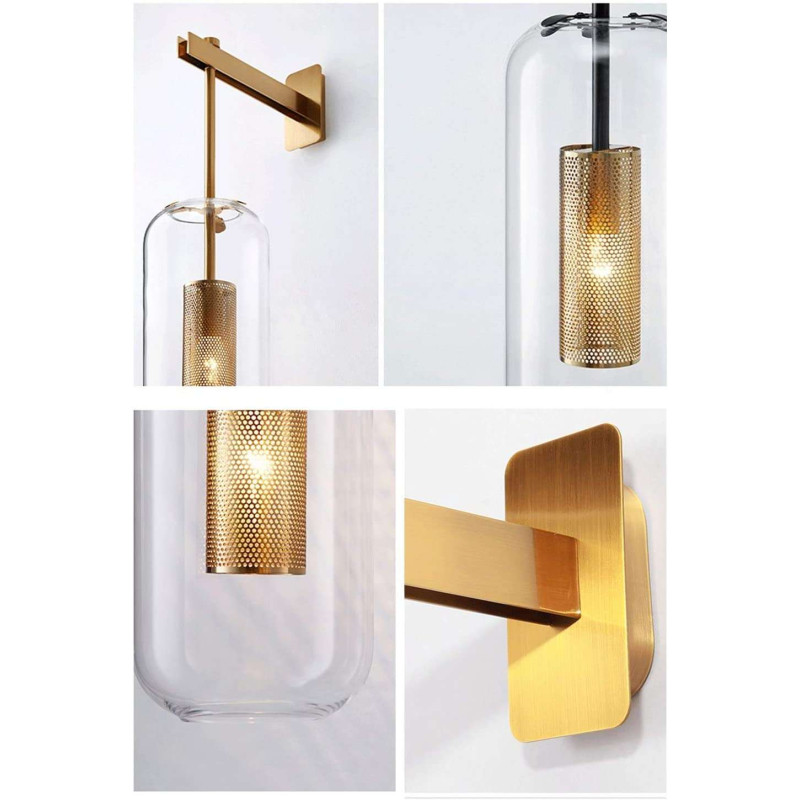 Retro Stila Stikla Sienas Lampa ar E14 Patronu 