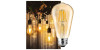 E27 ST64 Zelta Stikls Led Spuldze Filament 2W 210Lm Silti Balta 2700k  CRI80