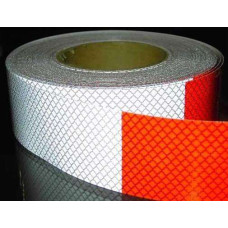 Red/White Reflective film (1 meter)