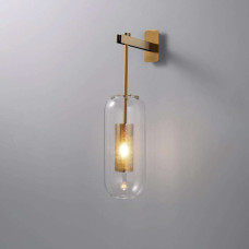 Retro Style Glass Wall Lamp with E14 Bulb