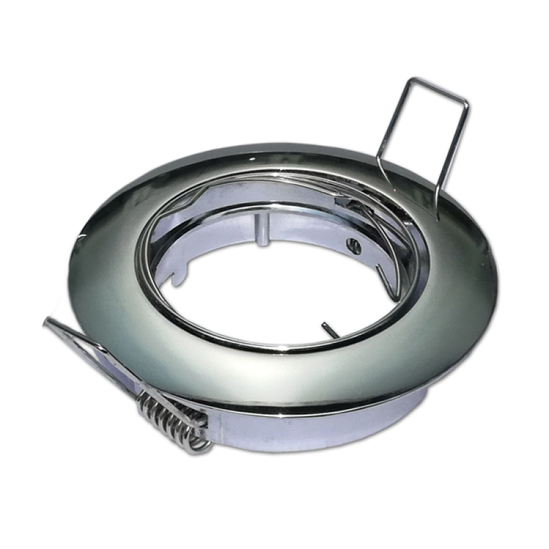 GU10 / GU5.3 Armature, Round Shapes, Swivel, Chromium