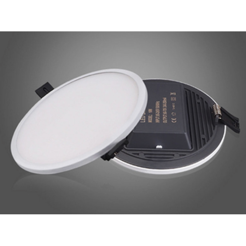 8w Led Panel Round with Built-in Power Converter IP44 warm White (3000K)