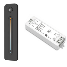 Led Strip Receiver With Remote (Warm White + White) 2x5A 12-24V (RF)