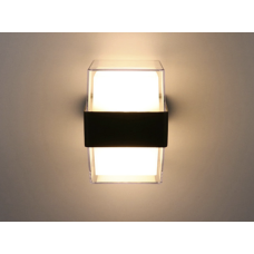 Home Wall Light Square LED Lighting 12W IP65 (Black) 2700K