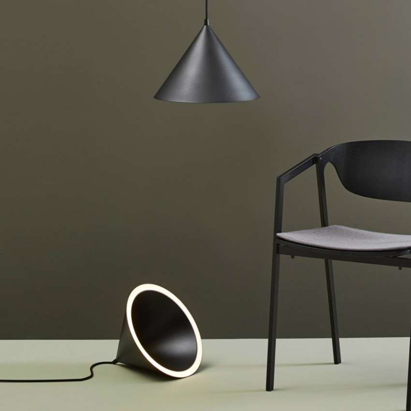 LED Griestu Lampa 10W Melna 2700K