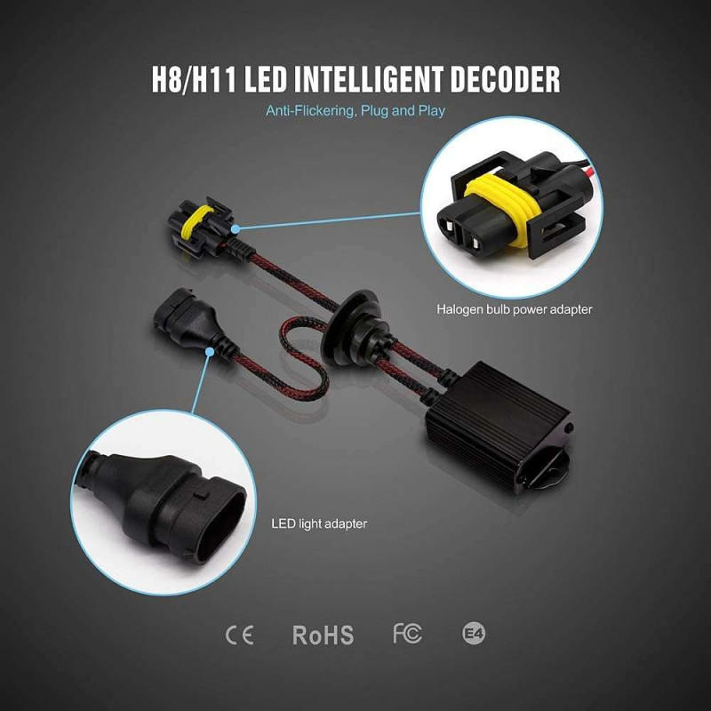 Kļūdu Noņēmējs Pretestība LED Spuldzēm H11 H8 H9 PL-X12 PRO