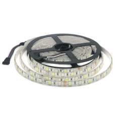 Cena norādīta par 1 metru Led Lenta 5050/60 RGB+W Daudzkrāsu + Silti Balta IP65 14,4W (1200lm)