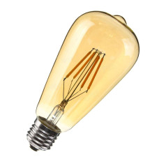 E27 ST64 Golden Glass Led Bulb Filament 4W 400Lm Warm White 2500k