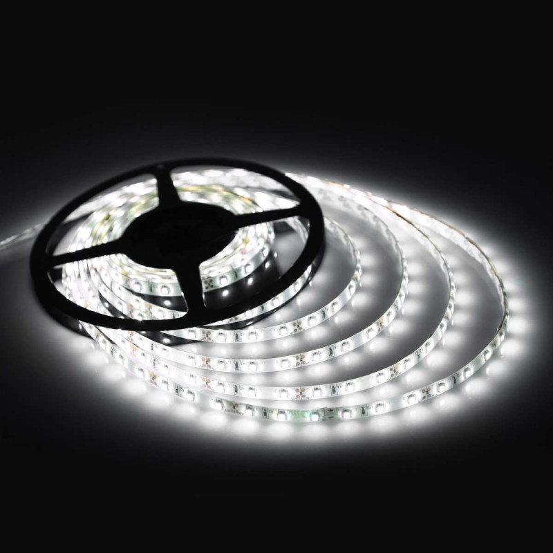 Cena norādīta par 1 metru Led Lenta Balta IP65 5050 60SMD 14,4 W-m (800lm)