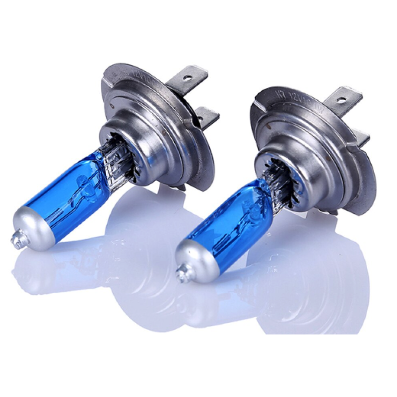 Xenon White H7/55w 12V Halogen Bulb Blue light 6000k (pair)