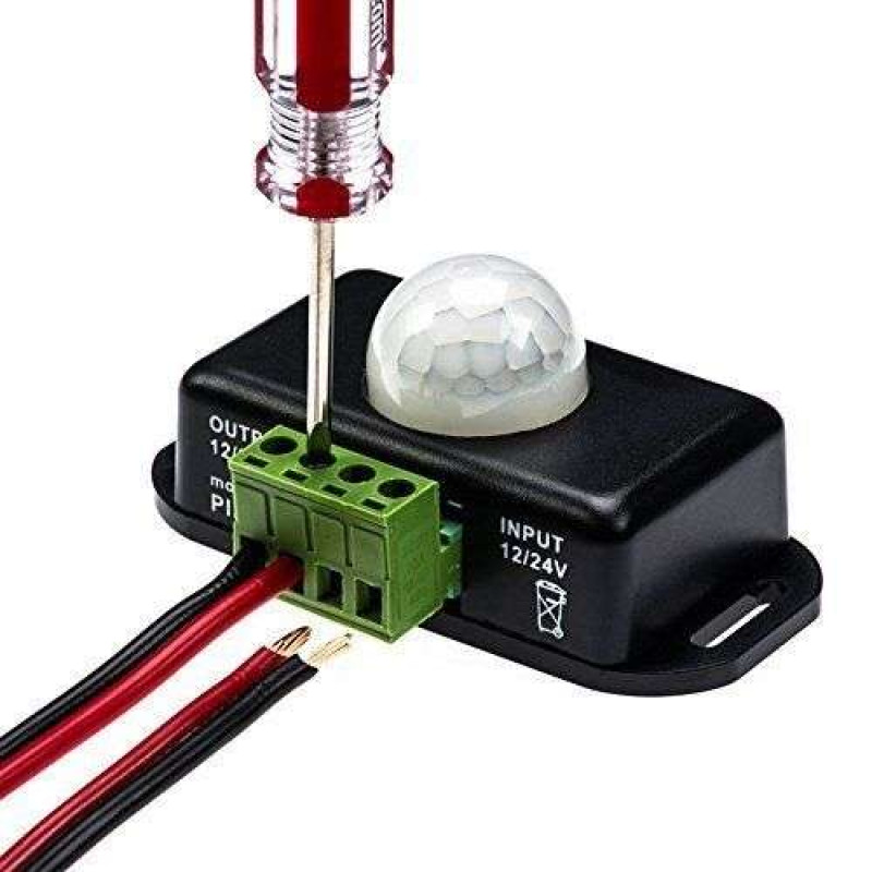 LED Gaismas Kustības sensors 12-24 V (Regulējams)