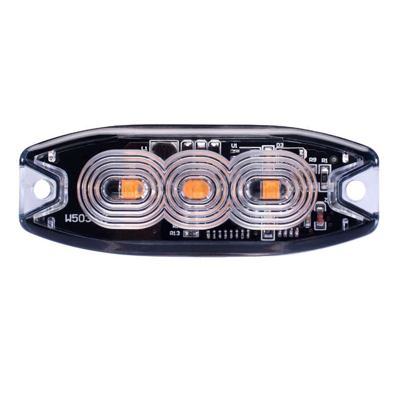 Plāna 3Led bākuguns restē 9W Oranža 12-24V