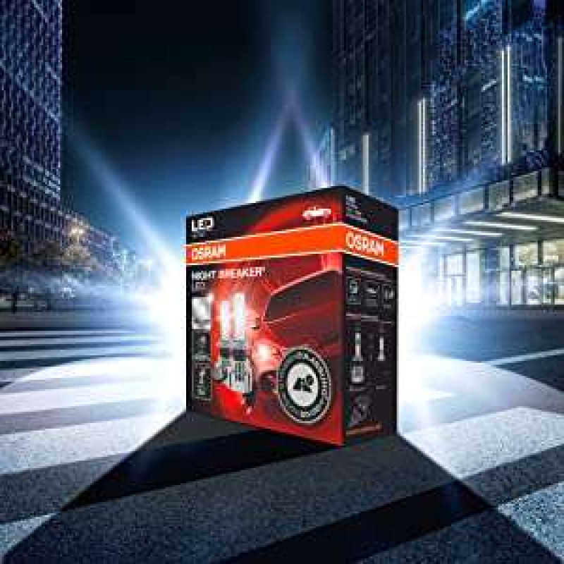 Osram LED Tuvās Gaismas Spuldze H7 Night Breaker +220% (kompl) 64210DWNB