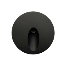 Black Round Stair LED Lighting Panel 1.5W 3000K