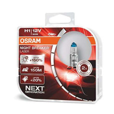 Halogēnspuldze Osram Night Breaker Laser +150% H1 (Pāris)