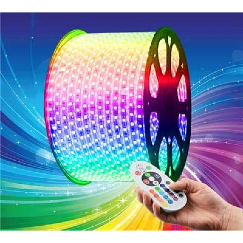 Cena par 1 metru LED Lenta 220V 5050 60 IP65 RGB (Daudzkrāsu) 