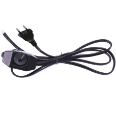 220V Power Cable With Dimmer Switch Black