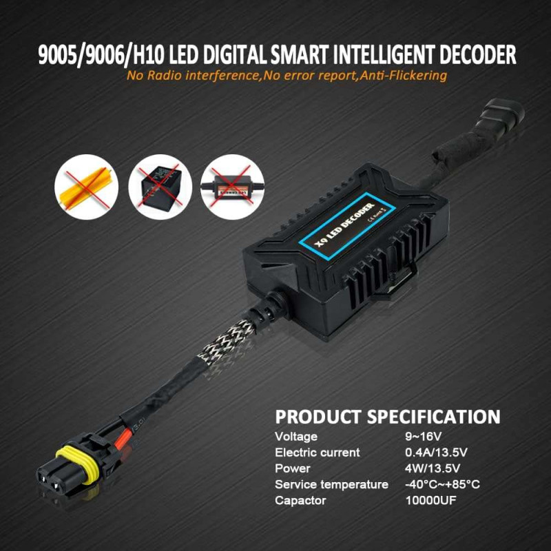 Kļūdu Noņēmējs Pretestība LED Spuldzēm H7 X9