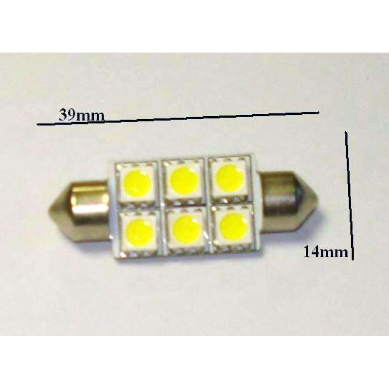 Led Gauge Light Bulb C5W / 6SMD 39mm