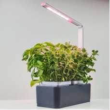 Smart Home Garden With LED Lamp Gray