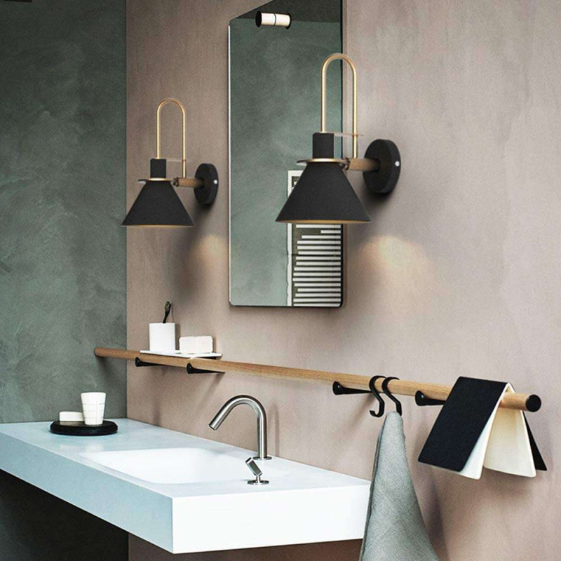 Retro Stila Sienas Lampa ar E27 Patronu Pelēka
