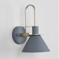 Retro Style Wall Lamp with E27 Bulb Gray