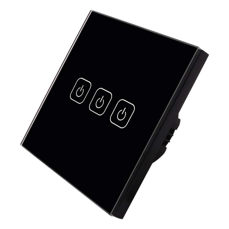 Touch-sensitive Wall Light Black Three Section 220 Volt