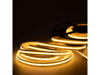 IP65 ūdensdroša 8mm Plata Lenta COB Silti Balta 3000K 12V 7.0W/m (320Led/m)