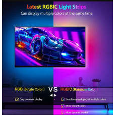 TV Background Lighting Led Tape 3 Meter Long RGBIC Works From USB