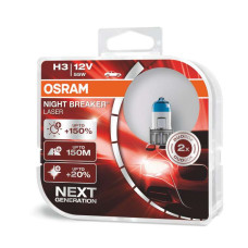 Halogen Osram Night Breaker LASER + 150% H3 (Couple)