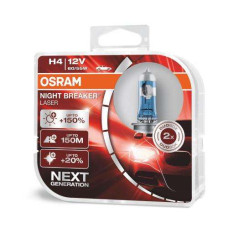 Halogen Osram Night Breaker LASER + 150% H4 (Pair)