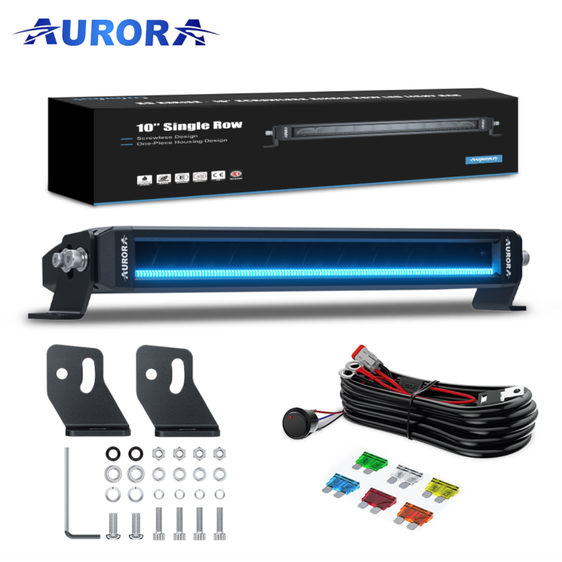 AURORA 150w 8076Lm Tālās Gaismas Papildlukturis Ar Gabarītgaismu 816mm E-sertifikāts (1Lux=610m)