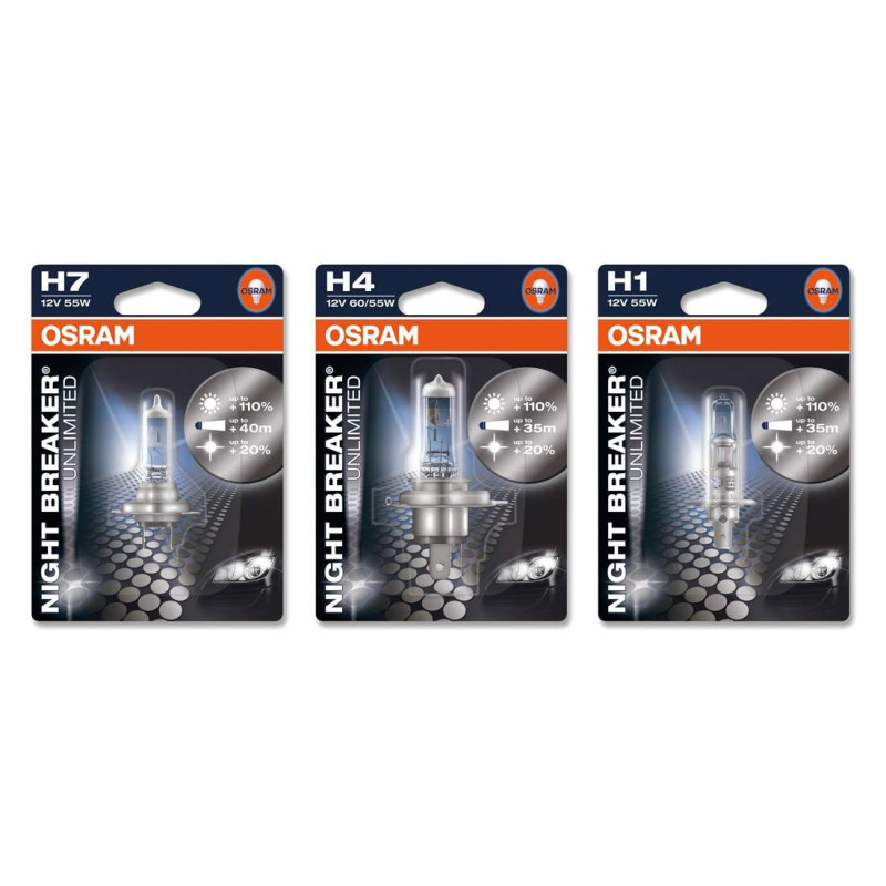Halogen lamp Osram NightBraker LASER + 150% HB4 (Pair)